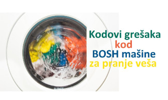 Kodovi grešaka kod BOSH mašine za pranje veša