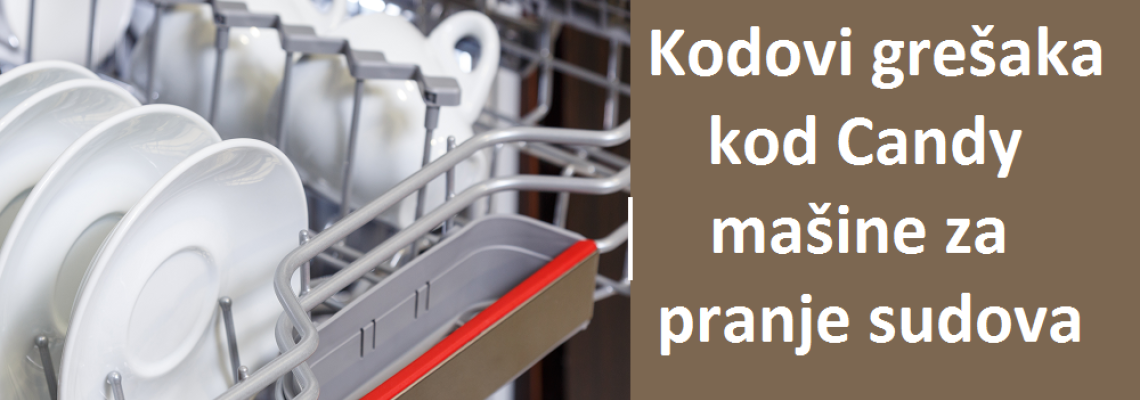 Kodovi grešaka kod Candy mašine za pranje sudova Kodovi grešaka kod Candy mašine za pranje sudova