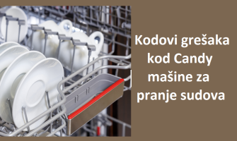 Kodovi grešaka kod Candy mašine za pranje sudova