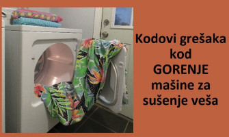 Kodovi grešaka kod Gorenje mašine za sušenje veša