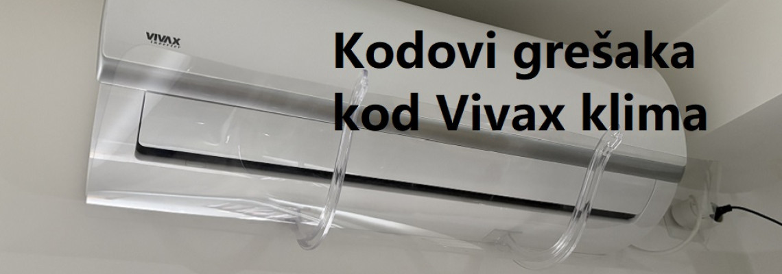 Kodovi grešaka kod Vivax klima uređaja Kodovi grešaka kod Vivax klima uređaja