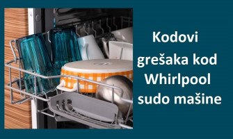 Kodovi grešaka kod Whirlpool mašine za pranje sudova