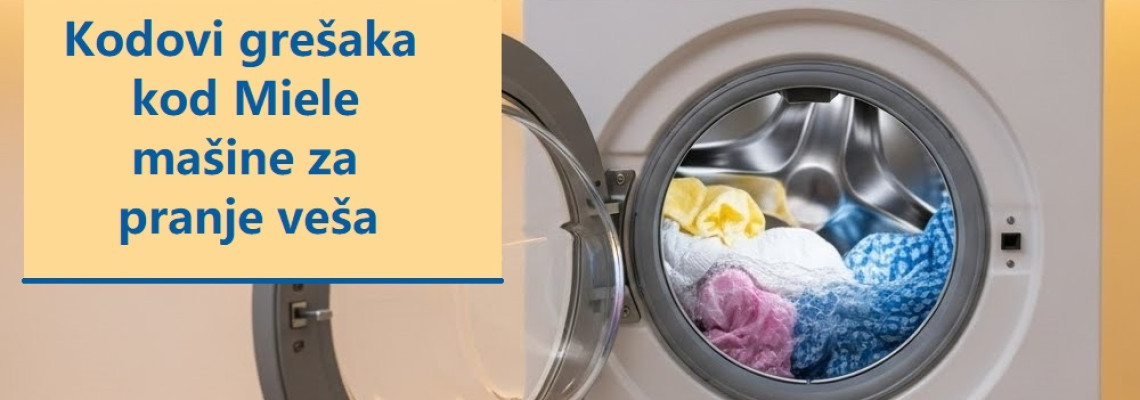 Kodovi grešaka kod Miele mašine za pranje veša
