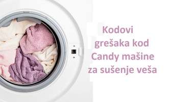 Kodovi grešaka kod Candy mašine za sušenje veša