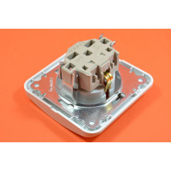 Priključnica šuko monofazna mimoza siva 12408 Makel