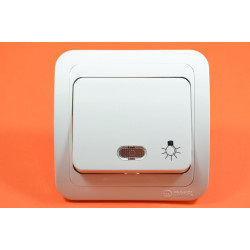 Taster svetla sa indikacijom mimoza beli 12024 Makel