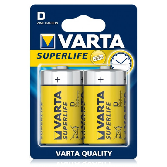 Baterija SUPERLIFE 1.5V R20 VARTA