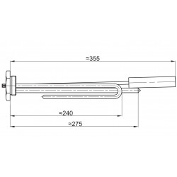 Grejač bojlera 2000W 5/4
