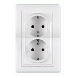 Priključnica dvopolna dupla art.604.00 Aling