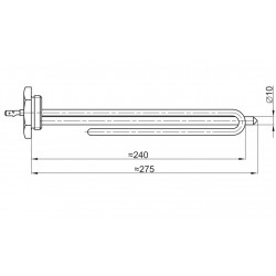 Grejač bojlera 2000W 5/4 sa sondom Srećko