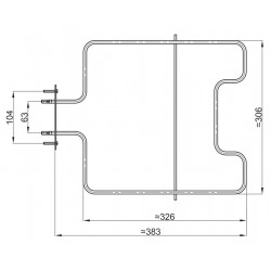 Grejač rerne KONČAR 1000w novi tip
