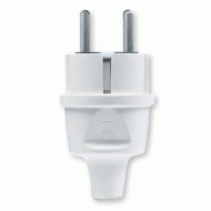 Utikač dvopolni masivni beli art.306.0 Aling