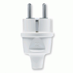 Utikač dvopolni masivni beli art.306.0 Aling