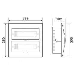 Razvodna tabla 24 osigurača uzidna M-T