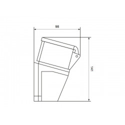 Priključnica UKO-UTO 32A zidna 3P+E+N HT125