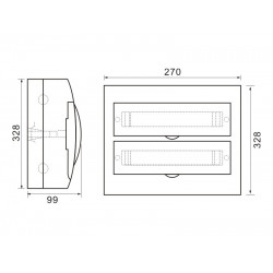 Razvodna tabla 24 osigurača nazidna M-T