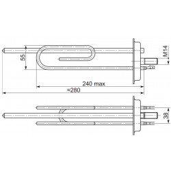 Grejač bojlera 2000W MK sa ispustom Srećko