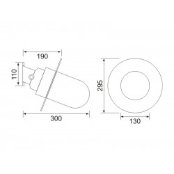 Armatura zidna OG 200W EE-918 kosa