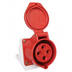 Priključnica UKO-UTO 63A zidna 3P+E HT134