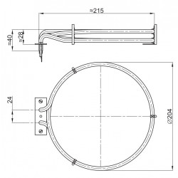 Grejač rerne GORENJE 2000W kružni – kraći vrat