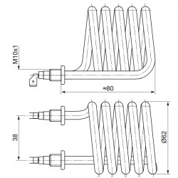Grejač bojlera 1500W kose buksne Srećko