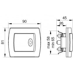 Taster sklopka za svetlo Nopstyle art.316B Nopal