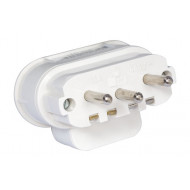 Utikač trofazni L beli polikarbonat art.218 Nopal