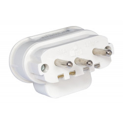 Utikač trofazni L beli polikarbonat art.218 Nopal