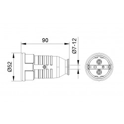 Priključnica prenosna monofazna porcelanska Nopal