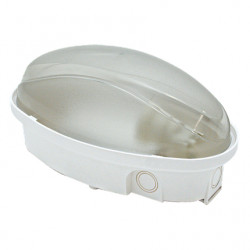 Plafonjera ovalna 215x125x110mm IP65 E-27 60W bela 62720