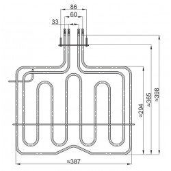 Grejač rerne GORENJE 950+2200W 230V 4112