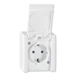 Priključnica OG monofazna bela IP44 art.241.00 Aling