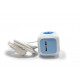 Prenosna utičnica - kocka 4 mesta/2 USB punjača