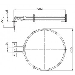 Grejač rerne GORENJE 2500W kružni - duži vrat