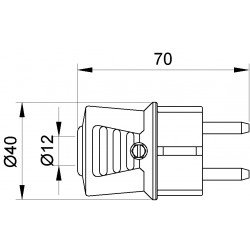 Utikač masivni 204NL Nopal