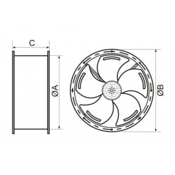 Aksijalni ventilator fi-400 sa nosačem T