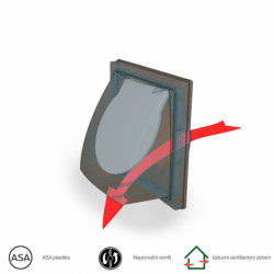 Ventilaciona žaluzina ERA 1515K10FV SIVA