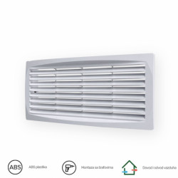 Ventilaciona žaluzina ERA 3013,5DP BELA 300X135 mm
