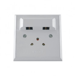 Priključnica telefonska 1+2 11.57.41. Metalka