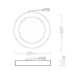 LED panel 18W okrugli nadgradni 4000K