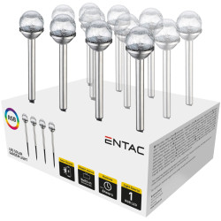 Baštenska lampa solarna 34cm IP44 čelična RGB Staklo