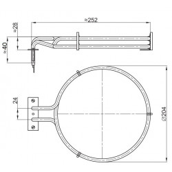Grejač rerne GORENJE 2500W kružni – kraći vrat