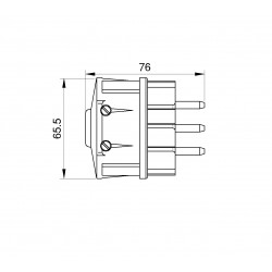 Utikač trofazni ravni 215NL Nopal