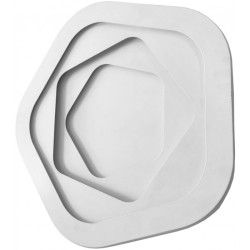 Led plafonjera Dekor Oyster Adair 134W (67+67) sa RF daljinskim