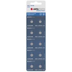 Dugmasta Alkalna baterija siva 1.5V AG2 LR726 B10 AgfaPhoto