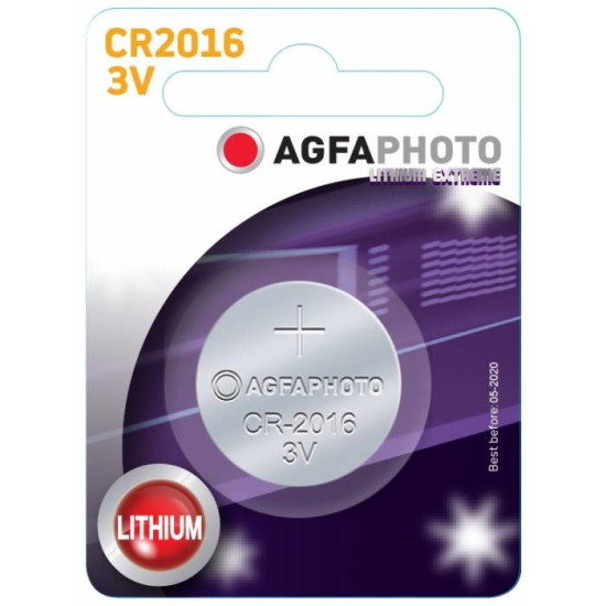 Dugmasta litijum baterija ljubičasta 3V CR2016 B1 AgfaPhoto