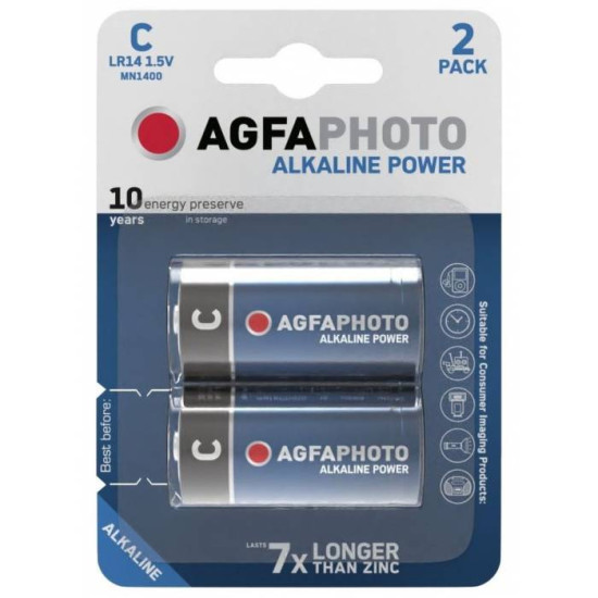 Alkalna Power baterija plava C 1.5V B2 AgfaPhoto