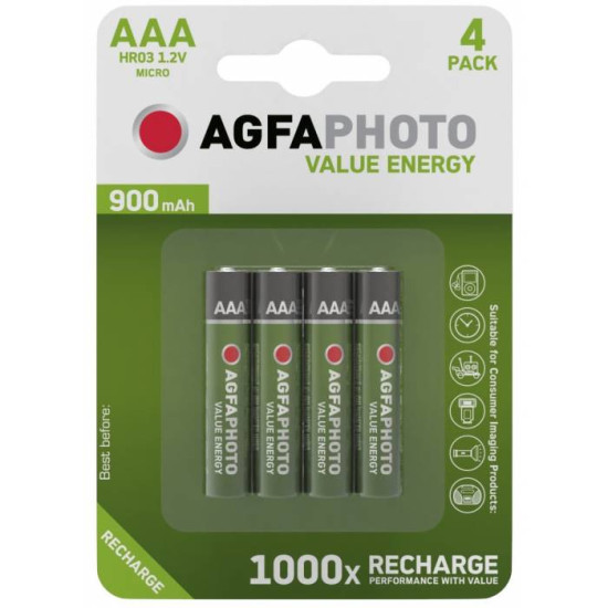 Value Energy baterija zelena Punjiva 1.2V AAA 900mAh B4