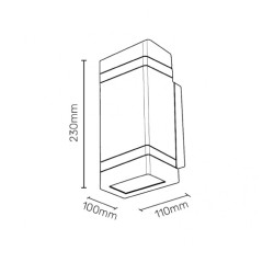 Zidna lampa 2xGU10