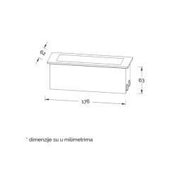 Ugradna zidna LED lampa 6.5W